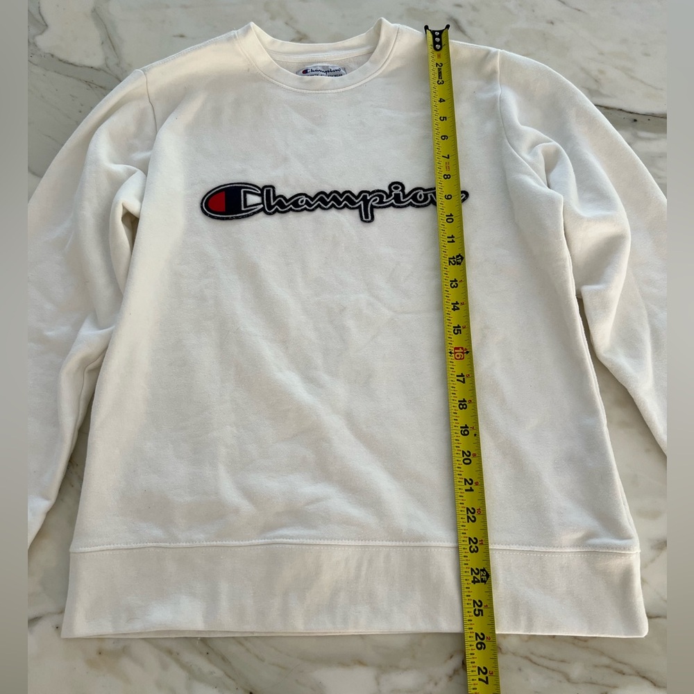 CHAMPION WHITE COTTON POLYESTER SWEATSHIRT SIZE S - Picture 5 of 14